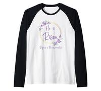 Couronne de Fleurs « He is Risen » Réjouissez-Vous de la résurrection Manche Raglan