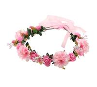 Couronne De Fleurs Mariage Couronne de fleurs, guirlande mariée avec ruban, serre-tête fait à la main, diadèmes féeriques, accessoires for cheveux mariage(Color5)