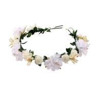 Couronne De Fleurs Mariage Couronne de fleurs, guirlande mariée avec ruban, serre-tête fait à la main, diadèmes féeriques, accessoires for cheveux mariage(Color6)