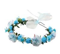 Couronne De Fleurs Mariage Couronne de fleurs, guirlande mariée avec ruban, serre-tête fait à la main, diadèmes féeriques, accessoires for cheveux mariage(Color8)