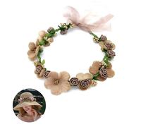 Couronne de Fleurs,Mariage Floral Bandeau Guirlande Florale Bandeaux Mariage Nuptiale Fleur Guirlande Florale Bandeaux Bandeau de Fleurs pour Party Festival Beach Travle Mariage