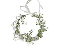 Couronne De Fleurs Mariage Souffle artificiel vert casque couronne de fleurs mariée Eucalyptus Halo feuille mariage florale bandeau Photo accessoire(Color 5)