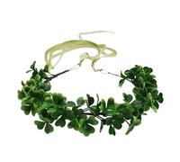 Couronne De Fleurs Mariage Souffle artificiel vert casque couronne de fleurs mariée Eucalyptus Halo feuille mariage florale bandeau Photo accessoire(Color 6)