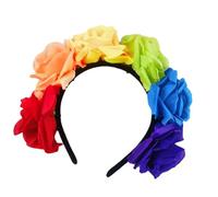 Couronne de fleurs pour femme - Accessoire pour cheveux - Pour fêtes costumées LGBTQ+