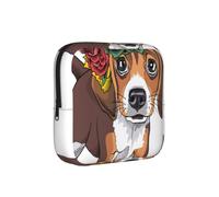 Couronne de Fleurs pour tête de Chiot Beagle, Pochettes de Rangement pour Serviettes hygiéniques, Pochettes menstruelles pour Femmes et Adolescentes