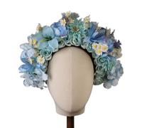 Couronne de fleurs printanières pour mariée, mariage, femme - Couronne de fleurs stimulées - Serre-tête pour cheveux