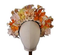 Couronne de fleurs printanières pour mariée, mariage, femme - Couronne de fleurs stimulées - Serre-tête pour cheveux