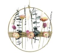 Couronne de fleurs séchées faite à la main Parfum lavande pour décoration de la maison et fournitures de bureau Ambiances Matériaux naturels Accessoires de maison