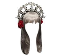 Couronne de fleurs - Style vintage - Accessoire de cheveux simple pour mariage - Bandeau pour photo de mariée