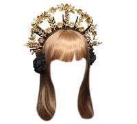 Couronne de fleurs - Style vintage - Accessoire de cheveux simple pour mariage - Bandeau pour photo de mariée