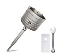 Couronne de forage 82 mm, filetage SDS Plus, adaptateur 220 mm et foret de centrage, avec les clés et le sac de protection contre la poussière, guide de scie cloche murale pour maçonnerie, pierres