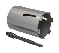 Couronne de forage diamant 6 pans longue (200 mm) - Longueur utile : 180 mm - Diamètre : 127 mm