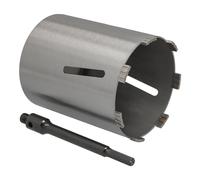 Couronne de forage diamant 6 pans longue (200 mm) - Longueur utile : 180 mm - Diamètre : 152 mm