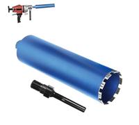 Couronne de Forage Diamanté 1¼"UNC, adapt.SDS Max - Turbo Foret Ø150/L460mm | Trépan diamant pour béton armé, scie cloche pour carottage avec rainures d'évacuation, profil en escalier - mèche sec/humide