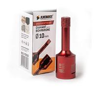 Couronne de forage diamantée Ø 10 mm - Enclume Red Edition M14 - Pour meuleuse d'angle - Grès cérame, carrelage dur, granit - La couronne de forage à sec idéale