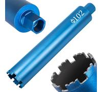 Couronne de Forage Diamantée Ø102 mm,1 ¼" UNC,Longueur Disponible 400 mm,Scie Cloche Diamant avec Segments Soudés au Laser,Foret Diamant pour Carotteuse pour Béton,Maçonnerie,Pierre,Granit