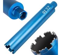 Couronne de Forage Diamantée Ø132 mm,1 ¼" UNC,Longueur Disponible 400 mm,Scie Cloche Diamant avec Segments Soudés au Laser,Foret Diamant pour Carotteuse pour Béton,Maçonnerie,Pierre,Granit