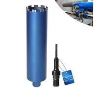 Couronne de forage diamantée DM 112 mm pour appareils de forage, foret diamanté Heller avec segment Turbo 10 mm, L 460 mm | Adaptateur SDS-PLUS | 1 1/4" UNC, couronne de forage humide/sèche, foret de