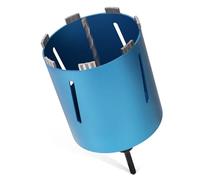 Couronne de forage diamantée M22 pour carotteuses avec turbo de 10 mm d'épaisseur, longueur 200 mm, diamètre 150 mm, adaptateur SDS-PLUS, couronne de forage à sec et humide, foret soudé au laser pour