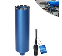 Couronne de forage diamantée pour carotteuse avec turbo de 10 mm, L 460 mm | Ø 132 mm | Adaptateur SDS-MAX | 1 ¼" UNC | Couronne de forage humide et sèche soudée au laser pour béton, granit maçonnerie