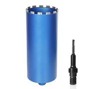 Couronne de forage diamantée pour carotteuse turbo avec SDS-Plus - 1 1/4", diamètre : 122 mm - Longueur totale : 460 mm - En alliage de métal - Foret à sec et humide - Trépan pour béton