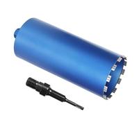 Couronne de forage diamantée pour carotteuse turbo avec SDS-Plus - 1 1/4", diamètre : 132 mm - Longueur totale : 460 mm - En alliage de métal - Foret à sec, humide, sec - Trépan pour béton