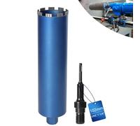 Couronne de forage diamantée pour carotteuses avec 10 mm Turbo, L 460 mm | Ø 102 mm | Adaptateur SDS-PLUS | 1 ¼" UNC | Carotteuse à eau / couronne de forage à sec soudée au laser pour béton, granit,