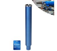 Couronne de forage diamantée pour carotteuses avec turbo de 10 mm de diamètre, L 460 mm | Ø 82 mm | 1 ¼" UNC | Couronne de forage humide et sec soudée au laser pour béton, granit et maçonnerie