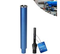 Couronne de forage diamantée pour carotteuses avec turbo de 10 mm d'épaisseur, L 460 mm | Ø 62 mm | Adaptateur SDS-MAX | 1 ¼" UNC | Couronne de forage à sec et humide soudée au laser pour béton
