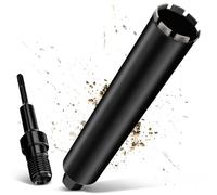 Couronne de forage diamantée UNC 1¼" 68 mm, avec SDS Plus, couronne de forage diamantée pour forets, L 460 mm, couronne de carottage turbo de 10 mm, couronne de forage humide/sec pour béton, béton