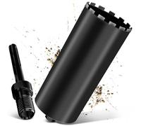 Couronne de forage diamantée UNC 180 mm, avec SDS Max, couronne de forage diamantée pour forets, L 460 mm, couronne de carottage turbo de 10 mm, couronne de forage humide/sec pour béton, béton armé