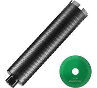 VEVOR Couronne Diamanté Humide/Sec 63,5 mm, Profondeur de Perçage de 241 mm, Foret à Béton avec Adaptateur de Foret Pilote et Lame de Scie, Filetage Intérieur 16-279 mm, Soudage au Laser, pour Brique