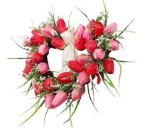 Couronne de la Saint-Valentin - Décoration de Saison Romantique Style Campagnard - Décoration Porte Cœur pour Extérieur Ornement | pour Mur Fenêtre Cuisine Intérieur Extérieur Mariage