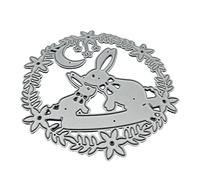 Couronne de lapin de Pâques en métal - Meurt - Pour scrapbooking - Album en papier - Modèle de découpe - Pour la fabrication de cartes