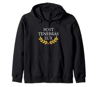 Couronne de Laurier avec Citation Latine Sophisticated Post Tenebras Lux Sweat à Capuche