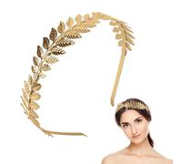 Couronne de Laurier Doré, Bandeau de Déesse, Couronne de Tête Romaine, Bandeau Grec à Feuilles Dorées, Couronne De Laurier, Bandeau de Mariée, pour Mariage, Fête, Fête Dansante