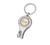 Couronne de lavande avec les mots « Love » - Coupe-ongles professionnel - Coupe-ongles - Coupe-ongles professionnel - Coupe-cuticules pour homme et femme