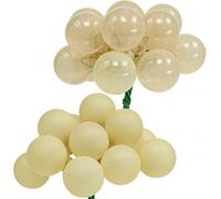Couronne de l'Avent Décoration Mini boules de Noël Crème Mix mat/brillant Ø25mm 140p. pour décoration de table festive