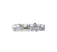 Couronne de l'Avent en bois 60x16x9cm blanc gris Blanc G