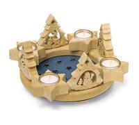Couronne de l'Avent Etoile en bois naturel