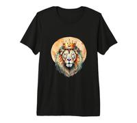 Couronne de Lion « Dad King of Our Jungle Happy Father's Day » T-Shirt Haut de Gamme