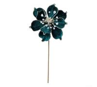 Couronne de magnolia artificielles avec poinsettia pour Noël pour sapin de Noël pour améliorer l'environnement festif pour les fêtes de vacances et la décoration d'hiver (vert)