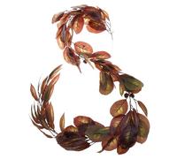 Couronne de magnolia robuste en marron terreux offrant une couleur résistante à la décoloration, aspect réaliste pour les zones couvertes toute l'année, couronne de feuilles de magnolia marron