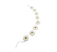 Couronne de Marguerites, Guirlande en Coton Artisanale Unique (White) | Pétales vibrants, design léger, facile à accrocher, parfait pour les célébrations, toiles de fond pour photographie.