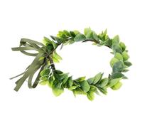 Couronne de Mariage Artificielle Verte, Bandeau de Mariée Léger | Coiffe en Plastique Décorative, Accessoire Photobooth Mariage, Usage Photo et Réunion Annuelle
