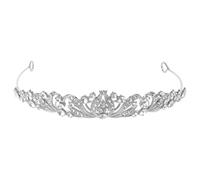 Couronne de Mariage en Alliage Argenté, Coiffe Royale Élégante | Rhinestones Électroplaqués, Légère et Confortable Toute la Journée, pour Mariages et Anniversaires
