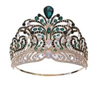 Couronne de mariage en cristal avec strass pour fête, spectacle, bijoux de cheveux, Cristal