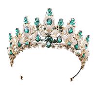 Couronne de mariage en strass la reine royale Champagne, couleur or