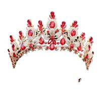 Couronne de mariage en strass la reine royale Champagne, couleur or