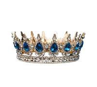Couronne De Mariage Ronde Baroque, Diadèmes En Cristal Et Strass, For Concours De Beauté, For Reines Et Rois pour Diverses Occasions(E)